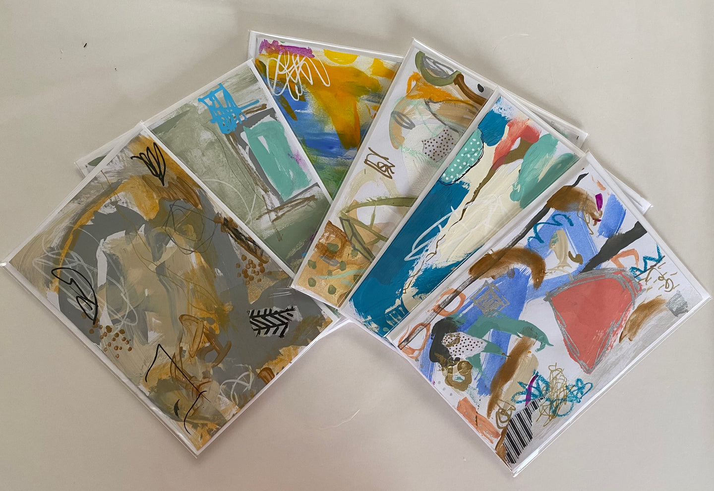 Hand Painted Notecards - Bundle of 6